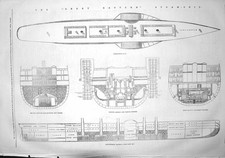 Original Old Antique Print